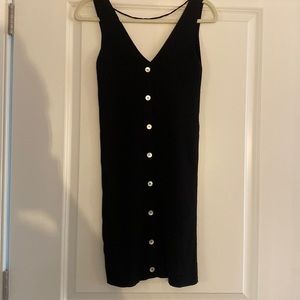 Black button down dress